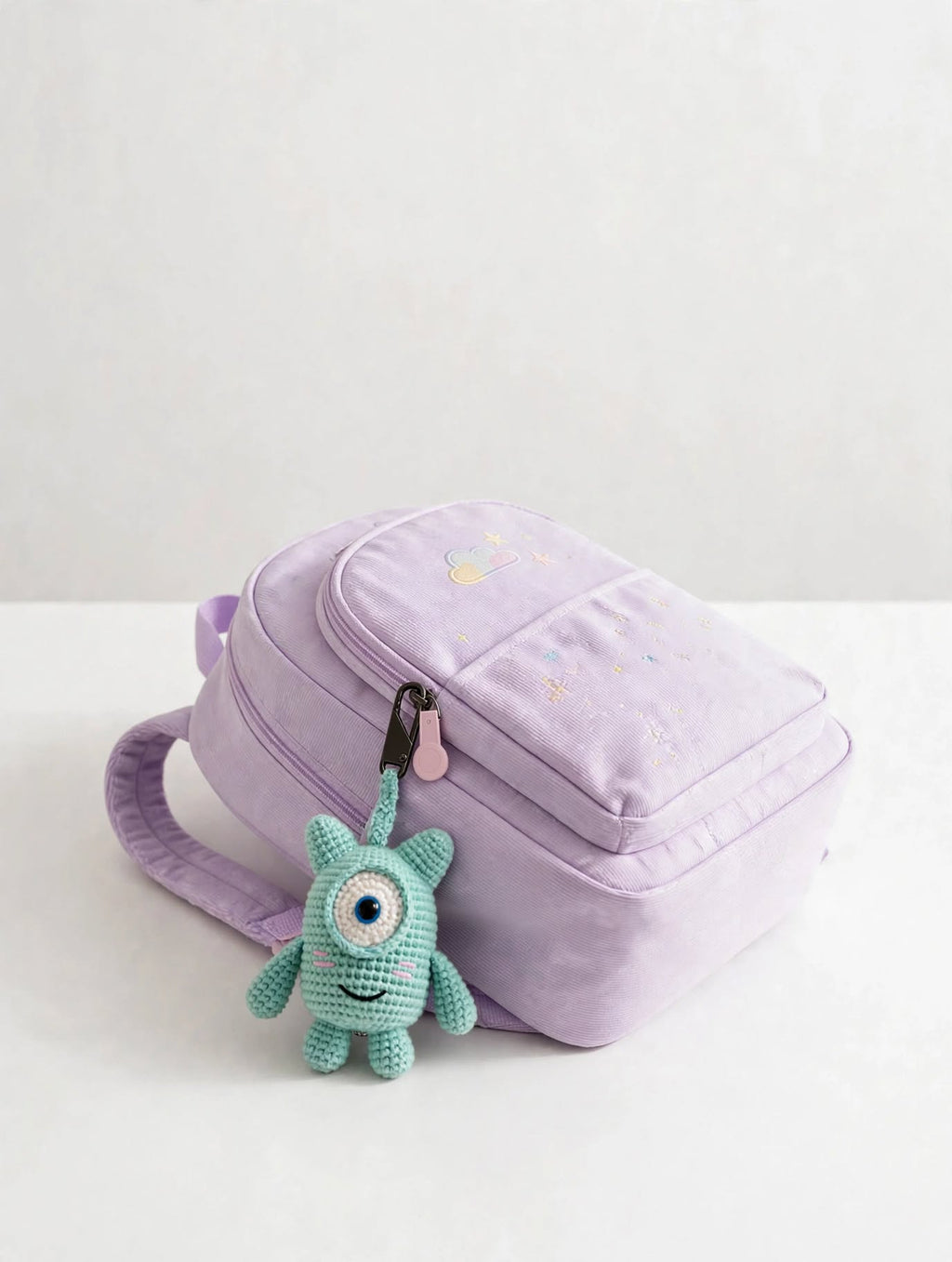 Minty Monster Crochet Key & Bag Charm